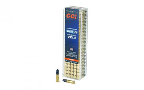 CCI Subsonic, 22 LR, 40 Grain, Lead Round Nose, 100 Round Box 934CC