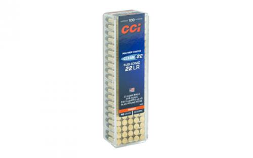 CCI Subsonic, 22 LR, 40 Grain, Lead Round Nose, 100 Round Box 934CC