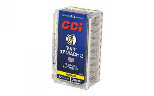 CCI Mach 2, 17 Hornady Mach 2, 17 Grain, Varmint Tip, 50 Round Box 948CC