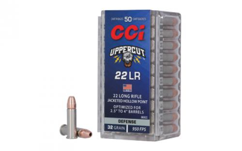 CCI Uppercut, 22 Long Rifle, 32 Grain, Copper Plated Hollow Point, 50 Round Box 960CC