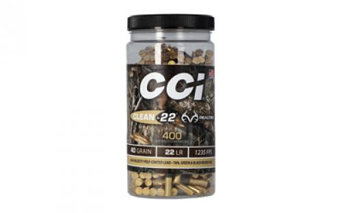 CCI Clean-22, 22LR, 40 Grain, Polycoated Round Nose, 400 Rounds 966CC