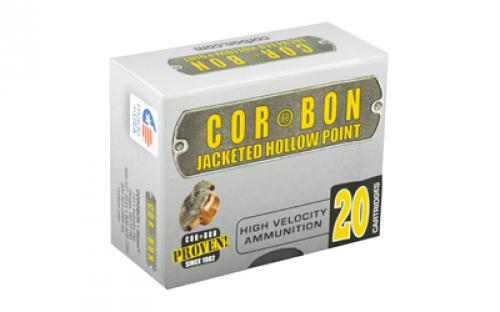 CorBon Self Defense, 9MM, 115 Grain, Jacketed Hollow Point, +P, 20 Round Box 9115