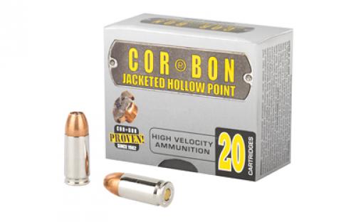 CorBon Self Defense, 9MM, 125 Grain, Jacketed Hollow Point, +P, 20 Round Box 9125