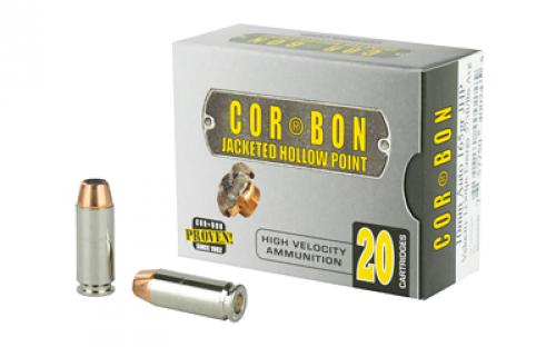 CorBon Self Defense, 10MM, 165 Grain, Jacketed Hollow Point, 20 Round Box 10165