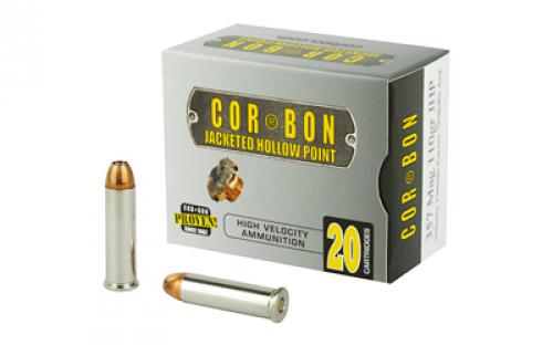 CorBon Self Defense, 357MAG, 110 Grain, Jacketed Hollow Point, 20 Round Box 357110