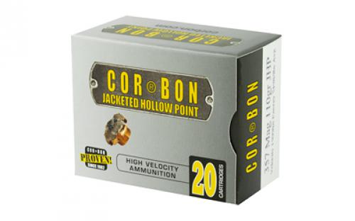 CorBon Self Defense, 357MAG, 110 Grain, Jacketed Hollow Point, 20 Round Box 357110