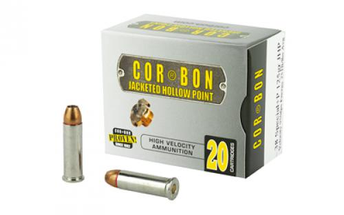 CorBon Self Defense, 38 Special, 125 Grain, Jacketed Hollow Point, +P, 20 Round Box 38125