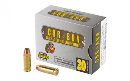 CorBon Self Defense, 38 Super, 115 Grain, Jacketed Hollow Point, +P, 20 Round Box 38X11520