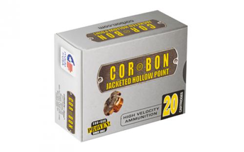 CorBon Self Defense, 38 Super, 115 Grain, Jacketed Hollow Point, +P, 20 Round Box 38X11520