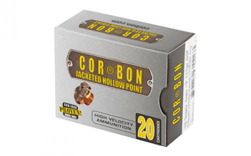 CorBon Self Defense, 38 Super, 115 Grain, Jacketed Hollow Point, +P, 20 Round Box 38X11520