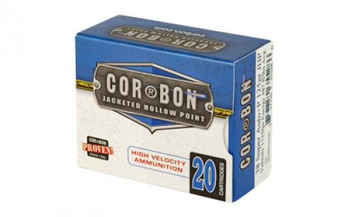 CorBon Self Defense, 38 Super, 125 Grain, Jacketed Hollow Point, +P, 20 Round Box 38X12520