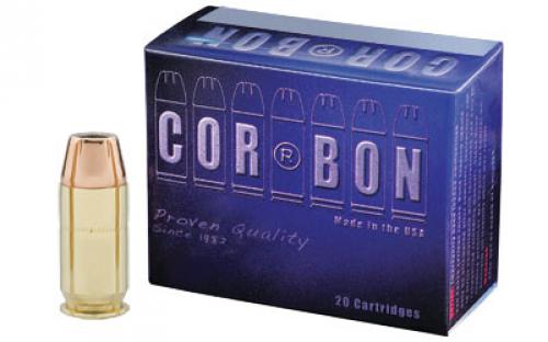 CorBon Self Defense, 45ACP, 165 Grain, Jacketed Hollow Point, +P, 20 Round Box 45165