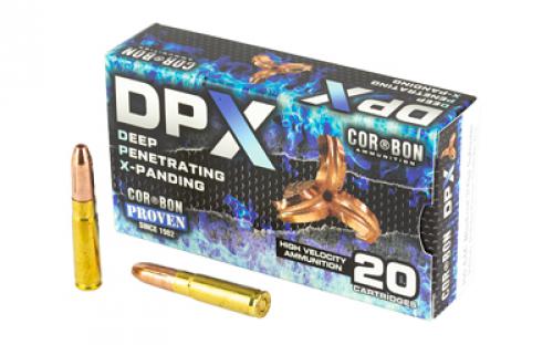 CorBon Deep Penetrating X bullet, Subsonic, 300 Blackout, 200 Grain, Expanding Solid Copper Hollow Point, Box of 20 Rounds DPX300AAC200