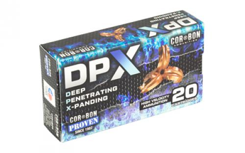 CorBon Deep Penetrating X bullet, Subsonic, 300 Blackout, 200 Grain, Expanding Solid Copper Hollow Point, Box of 20 Rounds DPX300AAC200