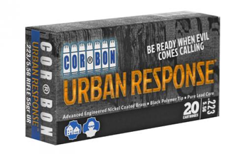 CorBon Urban Response, 223 Remington, 55 Grain, Jacketed Hollow Point, 20 Round Box, Fragments to Minimize Over Penetration in Urban Environments UR22355/20