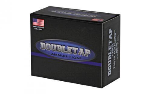 DoubleTap Ammunition Equalizer, 10MM, 230Gr, Dual Projectile (135Gr Jacketed Hollow Point and 95Gr Ball), 20 Round Box 10M230EQ