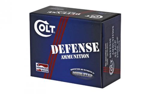 DoubleTap Ammunition Colt Defense, 45 ACP, 230Gr, Jacketed Hollow Point, 20 Round Box 45A230CT