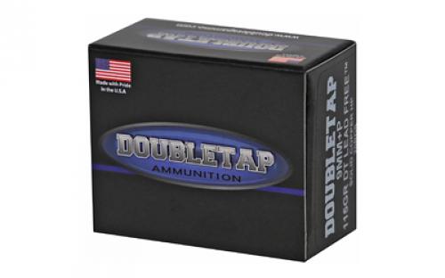 DoubleTap Ammunition Lead Free, 9MM+P, 115Gr, Solid Copper Hollow Point, 20 Round Box, CA Certified Nonlead Ammunition 9MM115X