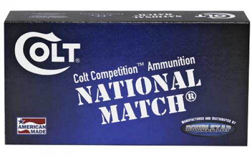 DoubleTap Ammunition Colt National Match, 9MM, 124Gr, Full Metal Jacket, 50 Round Box 9M124FMJCT