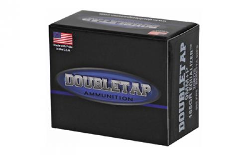 DoubleTap Ammunition Equalizer, 9MM+P, 165Gr, Dual Projectile (115Gr Jacketed Hollow Point and 50Gr Disc), 20 Round Box 9MM165EQ