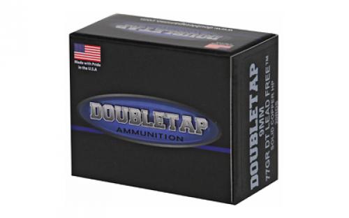 DoubleTap Ammunition Lead Free, 9MM, 77Gr, Solid Copper Hollow Point, 20 Round Box, CA Certified Nonlead Ammunition 9MM77X