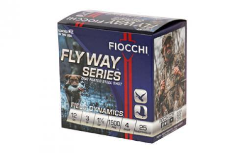 Fiocchi Ammunition Flyway Steel, 12 Gauge, 3", #4, Steel Shot, 25 Round Box 123ST4