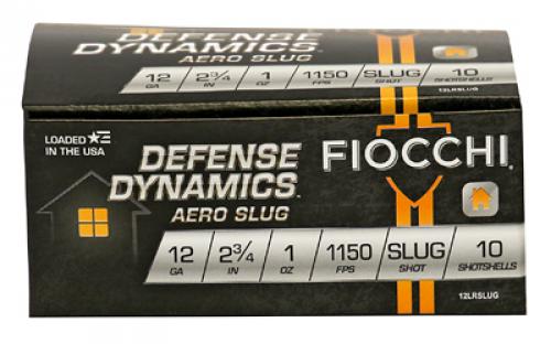 Fiocchi Ammunition Aero Slug, 12 Gauge 2.75, Slug, Low Recoil, 10 Round Box 12LRSLUG