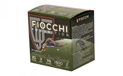 Fiocchi Ammunition Flyway Steel, Waterfowl, 20 Gauge, 3", #2, Steel Shot, 25 Round Box 203ST2