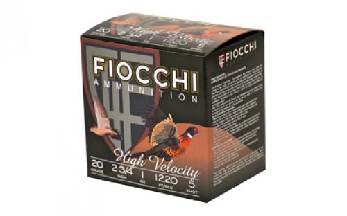 Fiocchi Ammunition Lead Hunting, 20 Gauge, 2.75", #5, Lead, Hi-Velocity, 25 Round Box 20HV5