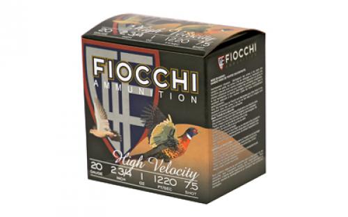 Fiocchi Ammunition Lead Hunting, 20 Gauge, 2.75", #7.5, Lead, Hi-Velocity, 25 Round Box 20HV75