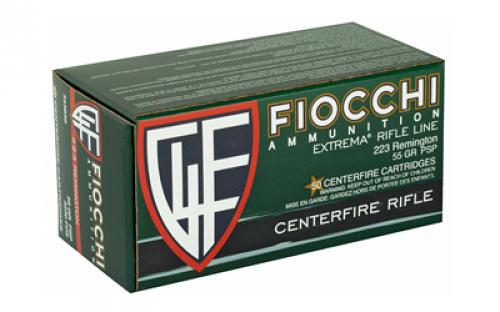 Fiocchi Ammunition Rifle, 223 Remington, 55 Grain, Pointed Soft Point, 50 Round Box 223B50