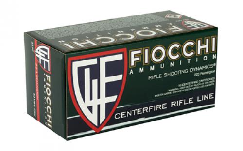 Fiocchi Ammunition Rifle, 223 Remington, 62 Grain, Full Metal Jacket Boat Tail, 50 Round Box 223C