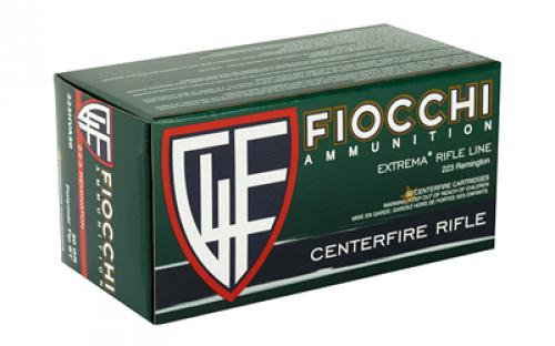 Fiocchi Ammunition Rifle, 223 Remington, 50 Grain, V-Max, 50 Round Box 223HVA50