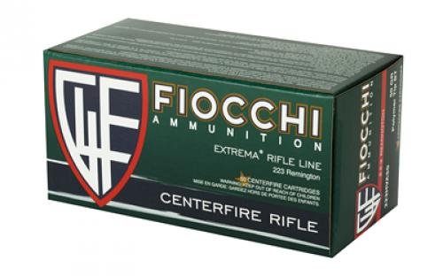 Fiocchi Ammunition Rifle, 223 Remington, 50 Grain, V-Max, 50 Round Box 223HVA50