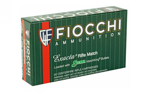 Fiocchi Ammunition Rifle, 223 Remington, 77 Grain, Hollow Point Boat Tail Match King, 20 Round Box 223MKD