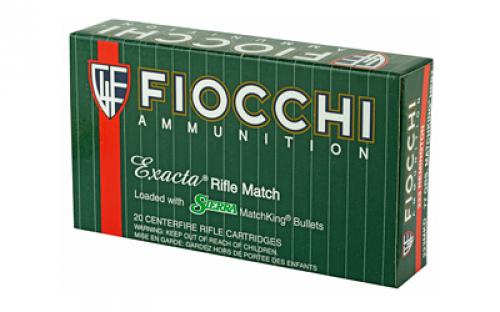 Fiocchi Ammunition Rifle, 223 Remington, 77 Grain, Hollow Point Boat Tail Match King, 20 Round Box 223MKD