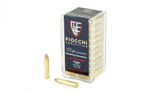 Fiocchi Ammunition Rimfire, 22WMR, 40 Grain, Full Metal Jacket, 50 Round Box 22FWMC