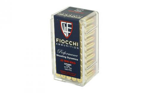 Fiocchi Ammunition Rimfire, 22WMR, 40 Grain, Full Metal Jacket, 50 Round Box 22FWMC