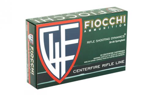 Fiocchi Ammunition Rifle, 30-06, 150 Grain, Full Metal Jacket Boat Tail, 20 Round Box 3006A