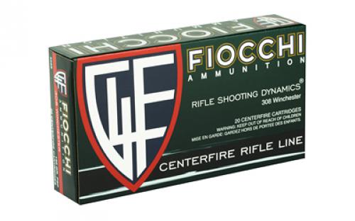 Fiocchi Ammunition Rifle, 308WIN, 150 Grain, Pointed Soft Point, 20 Round Box 308B