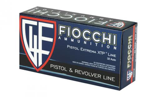 Fiocchi Ammunition Centerfire Pistol, 32 ACP, 60 Grain, XTP, 50 Round Box 32XTP