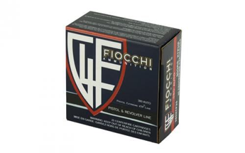 Fiocchi Ammunition Centerfire Pistol, 380ACP, 90 Grain, XTP, 25 Round Box 380XTP25