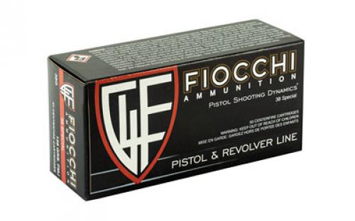 Fiocchi Ammunition Centerfire Pistol, 38 Special, 158 Grain, Full Metal Jacket, 50 Round Box 38G