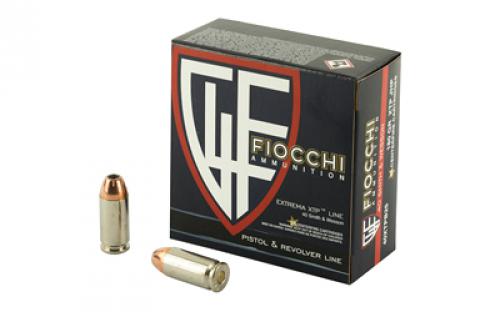 Fiocchi Ammunition Centerfire Pistol, 40S&W, 180 Grain, XTP, 25 Round Box 40XTPB25