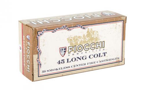 Fiocchi Ammunition Centerfire Pistol, 45 Long Colt, 250 Grain, Lead Round Nose Flat Point, 50 Round Box 45LCCA