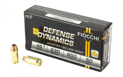 Fiocchi Ammunition Fiocchi Centerfire Pistol, 45 ACP, 230Gr, Jacketed Hollow Point, 50 Round Box 45T500