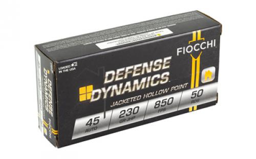 Fiocchi Ammunition Fiocchi Centerfire Pistol, 45 ACP, 230Gr, Jacketed Hollow Point, 50 Round Box 45T500