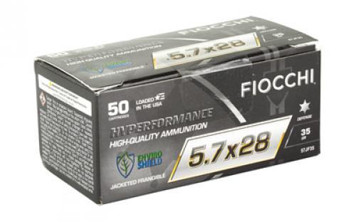 Fiocchi Ammunition Hyperformance, 5.7X28MM, 35Gr, Frangible, 50 Round Box 57jf35