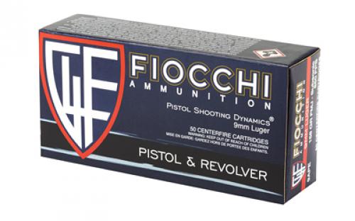 Fiocchi Ammunition Centerfire Pistol, 9MM, 158 Grain, Full Metal Jacket, Subsonic, 50 Round Box 9APE