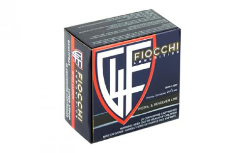 Fiocchi Ammunition Centerfire Pistol, 9MM, 147 Grain, XTP, 25 Round Box 9XTPB25